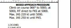 Missed approach block on a real plate